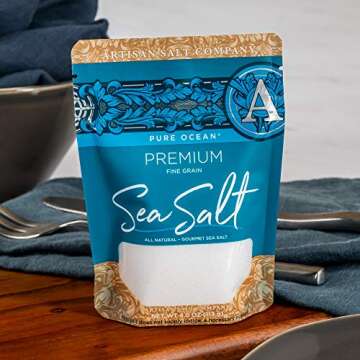 Artisan Salt Company Pure Ocean Premium Sea Salt, Zip-Top Pouch, 4 Ounce