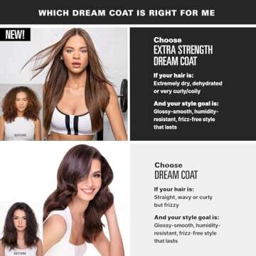 COLOR WOW Extra Strength Dream Coat, 1.7 fl oz – Powerful, anti humidity treatment for extremely frizz prone hair, glassy smooth, straight + resistant styles up to 3-4 washes