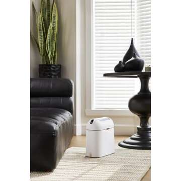 ELPHECO Motion Sensor Bathroom Trash Can, 2.5 Gallon Waterproof Trash Bin with Butterfly lid, Bathro...