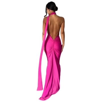 Elegant One Shoulder Backless Maxi Dress for Women