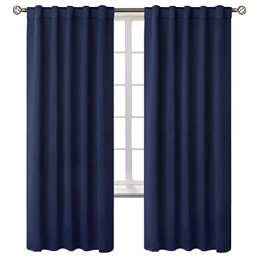 BGment Navy Blue Blackout Curtains - Thermal Insulated 84 Inch