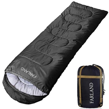 FARLAND Sleeping Bag 20℉ for Adults Teens Kids with Compression Sack for 3-4 Season Camping, Hikin...