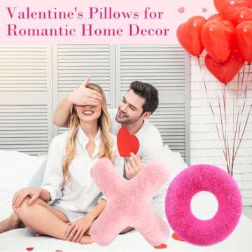 Muglunar Galentines Day Decorations, XO Pillows Valentines XO Shaped Pillows Cute Throw Pillows Hot ...