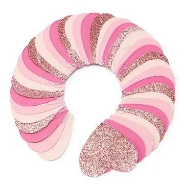 Hot-Pink Rose-Gold Party Decorations Heart-Garland - 52ft Wedding Bridal Shower Hanging Decoration Streamers Banner,Baby Girl Birthday Bachelorette Engagement Mohters Decor Panduola