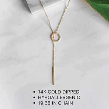 Candace Cameron 14k Gold Lariat Necklace for Women