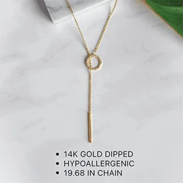 Candace Cameron 14k Gold Lariat Necklace for Women