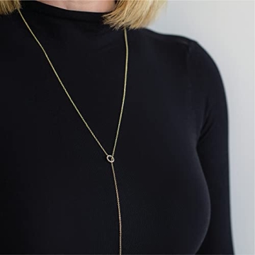 Candace Cameron 14k Gold Lariat Necklace for Women