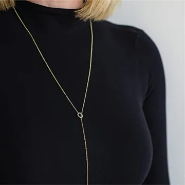 Candace Cameron 14k Gold Lariat Necklace for Women