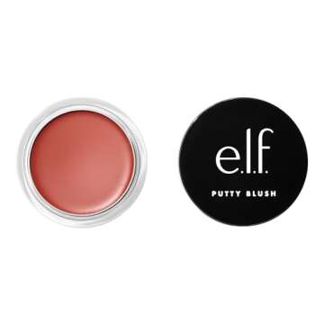 e.l.f. Putty Blush, Creamy & High-Pigment Formula For A Natural Glow, Delivers A Semi-Matte & Powder...