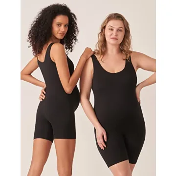 POSHDIVAH Maternity Bodysuit Soft Stretchy Pregnancy Shapewear