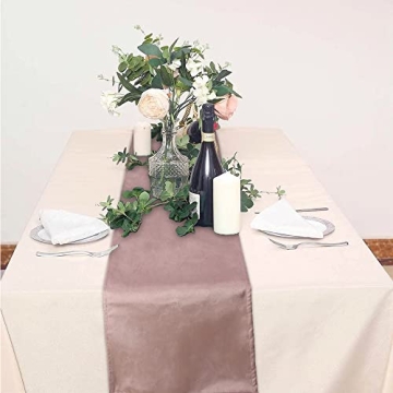 Tramobe Valentines Day Table Runner, Pink Velvet Table Runner 13x72 Inch, Dining Coffee Table Runner...