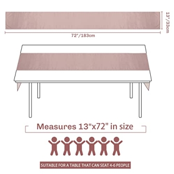 Tramobe Pink Velvet Table Runner for Romantic Occasions