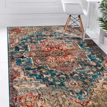 LUXE WEAVERS Vintage Moroccan Area Rug, Blue 8x10