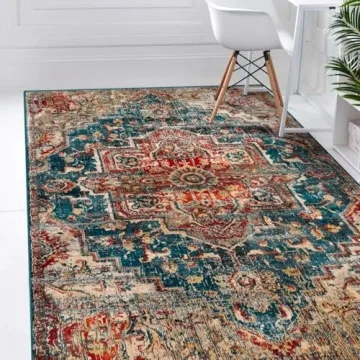 LUXE WEAVERS Vintage Moroccan Area Rug, Blue 8x10