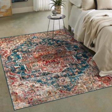 LUXE WEAVERS Vintage Moroccan Area Rug, Blue 8x10