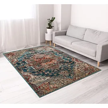 LUXE WEAVERS Vintage Moroccan Area Rug, Blue 8x10