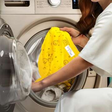 Ultimate All-Purpose No-Iron Fabric Labels for Kids - Self-Stick, Write-On, Washer & Dryer Safe - Ideal for School, Camp, Daycare & More - Pack of 96, 1/2" x 1-3/4" (Extra Large)