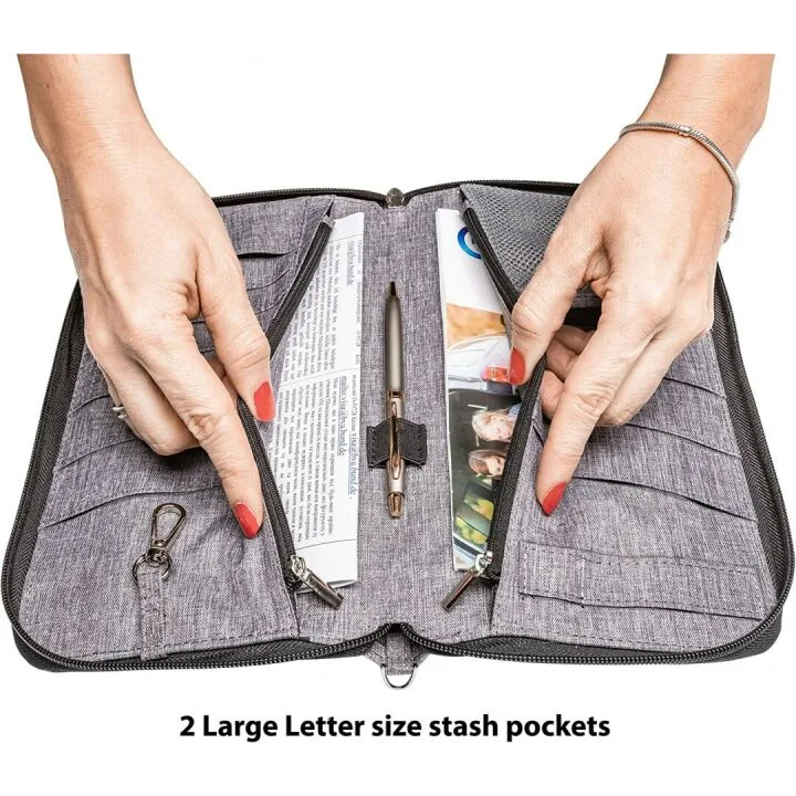 Valante Large RFID Passport Holder Wallet - Travel Organizer