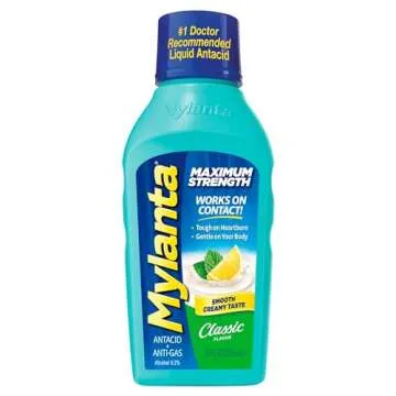 Mylanta Antacid and Gas Relief, Maximum Strength Formula, Classic Flavor, 12 Fluid Ounce