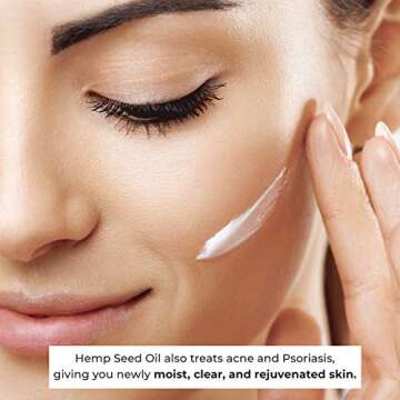 O NATURALS Organic Face Moisturizer Hemp Oil Day Face & Neck Anti-Aging Cream. Hyaluronic Acid Hydrating Relives Dry Skin. Boost Collagen, Prevent Signs of Aging Women & Men Skin Care 1.7oz