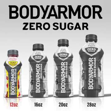 BODYARMOR ZERO Sugar Cherry Berry Lemonade, Sugar Free Sports Drink - Low-Calorie Hydration - Natural Flavors with Potassium Packed Electrolytes, Antioxidants, and B-vitamins,12 fl oz (pack of 8)