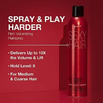 SexyHair Big Spray & Play Hairspray | 120 Hour Hold and Volume