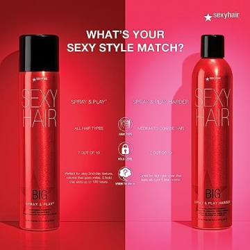 SexyHair Big Spray & Play Hairspray | 120 Hour Hold and Volume