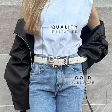 Citrusy Boutique Cowgirl Belts for Women - 2-Pack