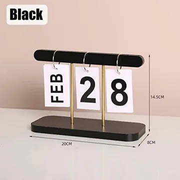 SUPTEC Reusable Perpetual Daily Flip Desk Calendar