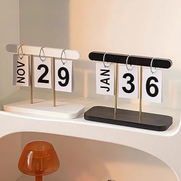 SUPTEC Reusable Perpetual Daily Flip Desk Calendar