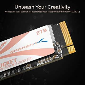 SABRENT Rocket Q4 2230 NVMe 4.0 2TB High Performance PCIe 4.0 M.2 2230 SSD Compatible with Steam Deck, ASUS ROG Ally, Mini PCs [SB-213Q-2TB]