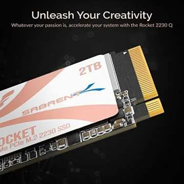 SABRENT Rocket Q4 2230 NVMe 4.0 2TB High Performance PCIe 4.0 M.2 2230 SSD Compatible with Steam Deck, ASUS ROG Ally, Mini PCs [SB-213Q-2TB]