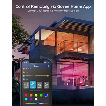 Govee Smart WiFi LED Strip Lights, 50ft RGB Led Strip Lighting Work with Alexa and Google Assistant, Color Changing Light Strip, Music Sync, LED Lights for Bedroom, Party, New Year, Easy to Install