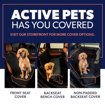 Active Pets Premium Dog Car Seat Cover - Waterproof & Versatile