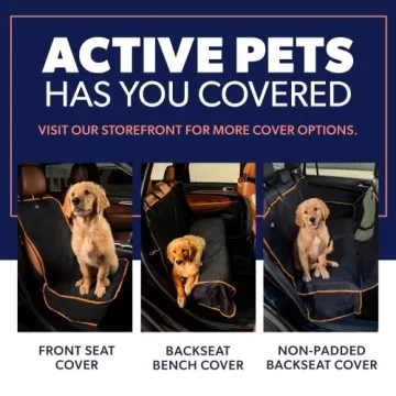 Active Pets Premium Dog Car Seat Cover - Waterproof & Versatile