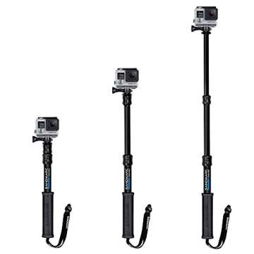 SANDMARC Pole - Compact Edition: 10-25" Waterproof Pole (Selfie Stick) Compatible with GoPro Hero 13, 12, 11, 10, 9, 8, Max, 7, 6, 5, 4, Session, 3+, 3, 2, HD & Osmo Action
