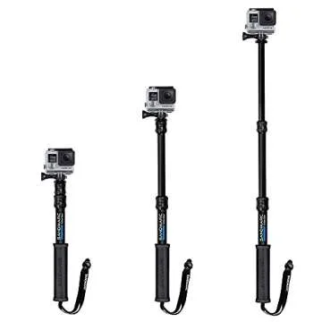 SANDMARC Pole - Compact Edition: 10-25" Waterproof Pole (Selfie Stick) Compatible with GoPro Hero 13, 12, 11, 10, 9, 8, Max, 7, 6, 5, 4, Session, 3+, 3, 2, HD & Osmo Action