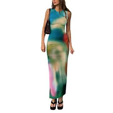 Trendy Casual Summer Long Maxi Bodycon Dress for Women