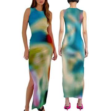 Trendy Casual Summer Long Maxi Bodycon Dress for Women