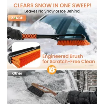 Zanch 27" Snow Brush and Ice Scraper for All Vehicles