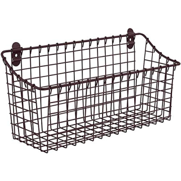 Spectrum Diversified Vintage Extra Large Wall-Mounted Basket for Storage & Organization