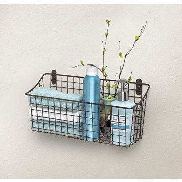 Vintage Wall-Mounted Storage Basket for Stylish Organization