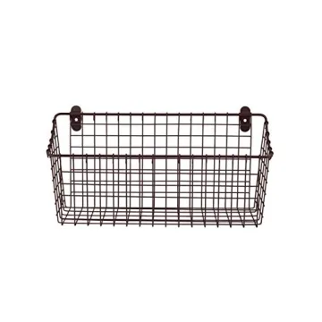 Vintage Wall-Mounted Storage Basket for Stylish Organization
