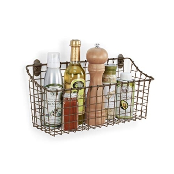 Vintage Wall-Mounted Storage Basket for Stylish Organization