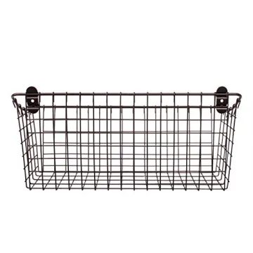 Vintage Wall-Mounted Storage Basket for Stylish Organization