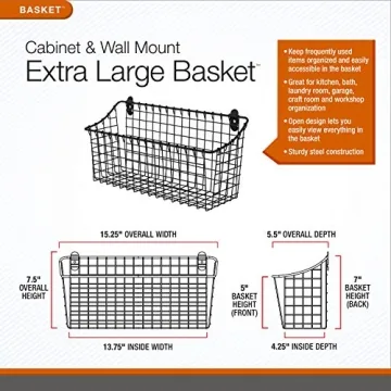 Vintage Wall-Mounted Storage Basket for Stylish Organization