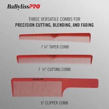 BaBylissPRO Barberology Comb Set - Elevate Your Grooming Game