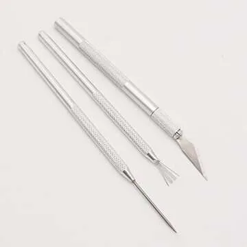 3Pcs Durable Clay Ceramic Needle Tools for Pottery