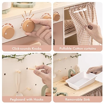 ROBOTIME Kids Play Kitchen Set for Creative Toddler Fun