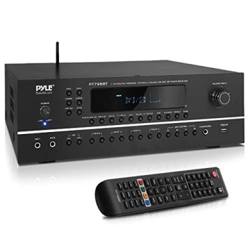 Pyle PT796BT 7.1-Channel Hi-Fi Bluetooth Amplifier – 2000W AV Home Theater Receiver with HDMI, USB...